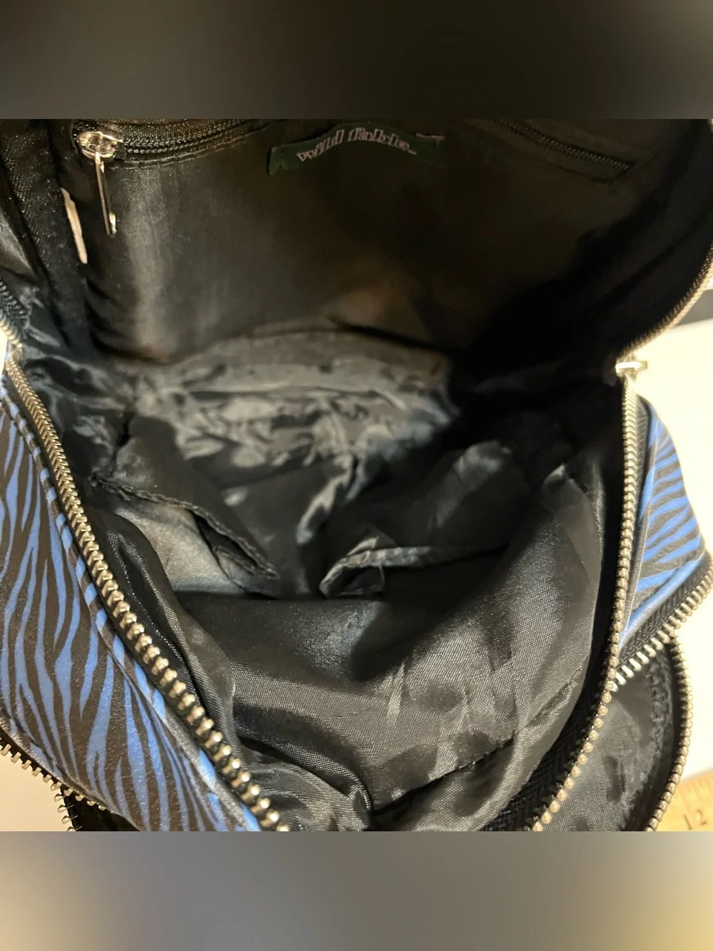 Blue Zebra Print Mini Backpack - Wild Fabel